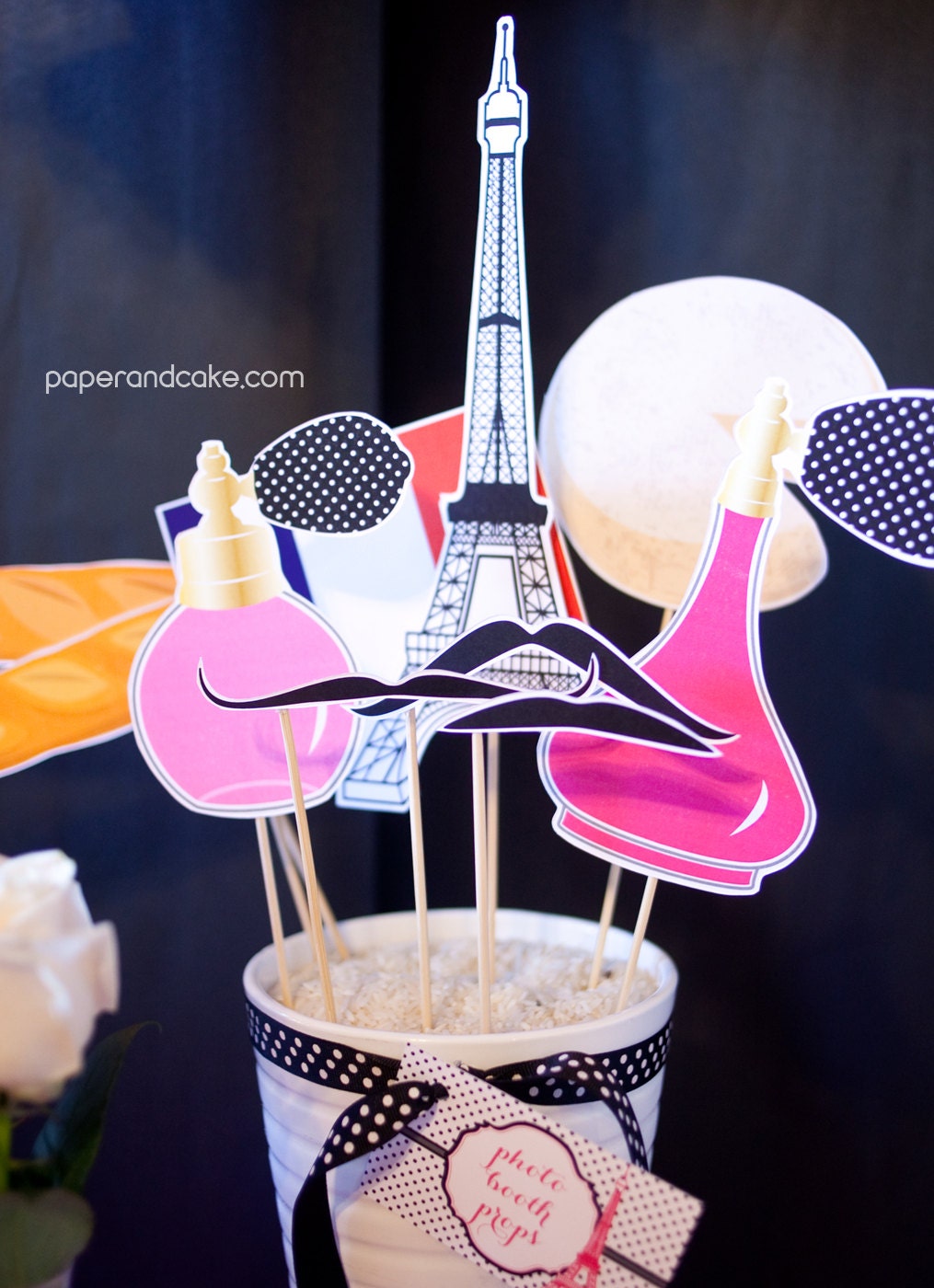 Paris Printable PHOTOBOOTH PROPS City of Love Eiffel Tower