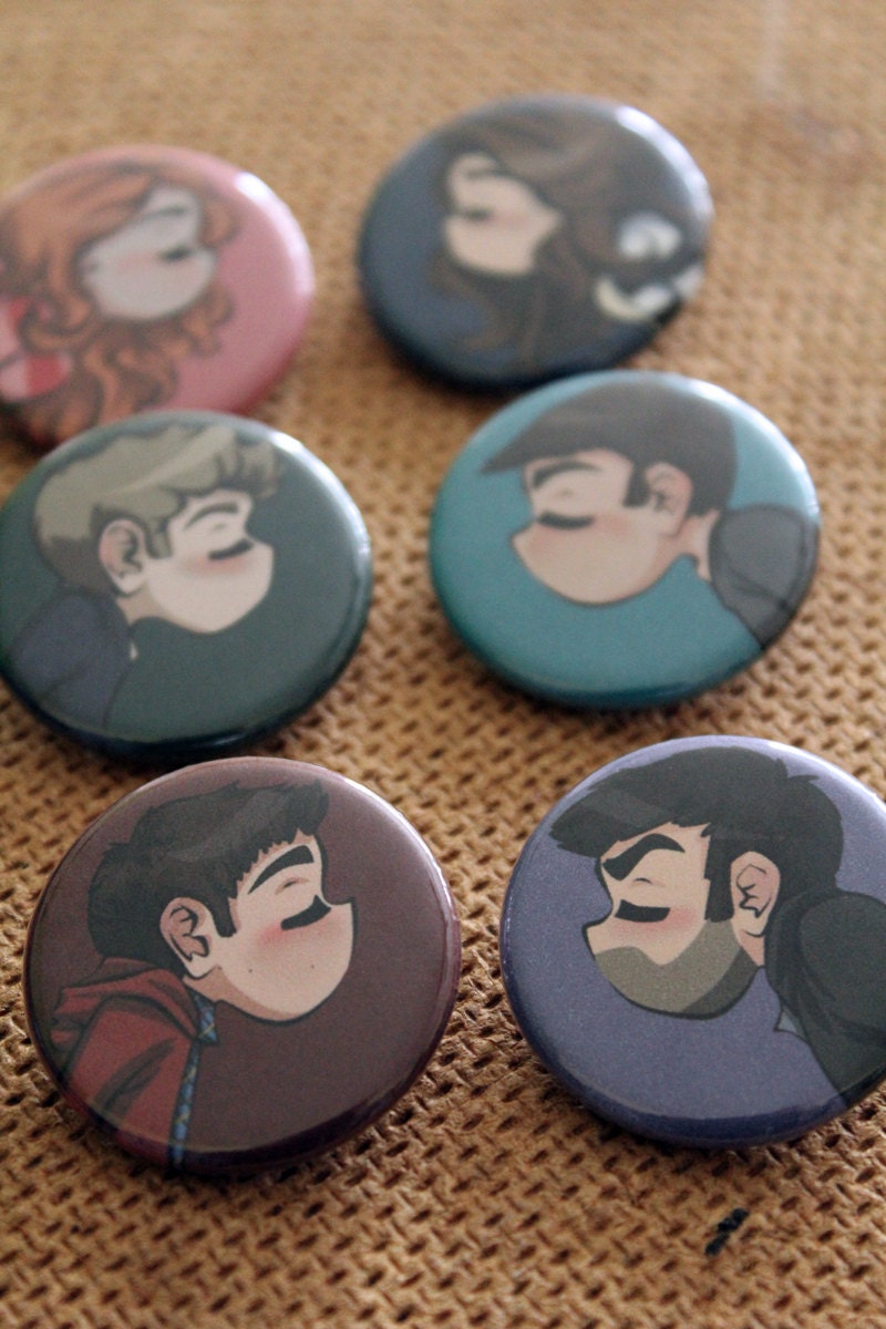 Teen Wolf Kissing Buttons Shipping Buttons
