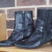 Black Leather Italian Boots 90s distressed