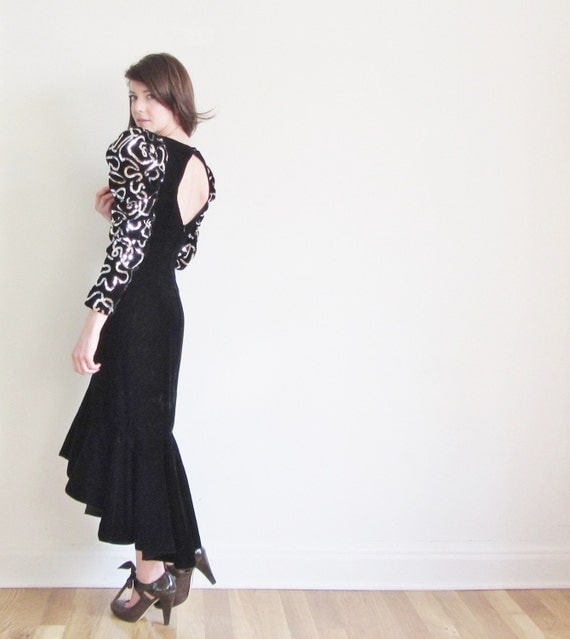 new years hooker dress . velvet sequin razzle dazzle .small