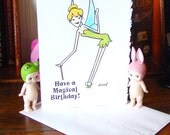 Tinkerbell birthday card - original parody art - Have a Magical Birthday!