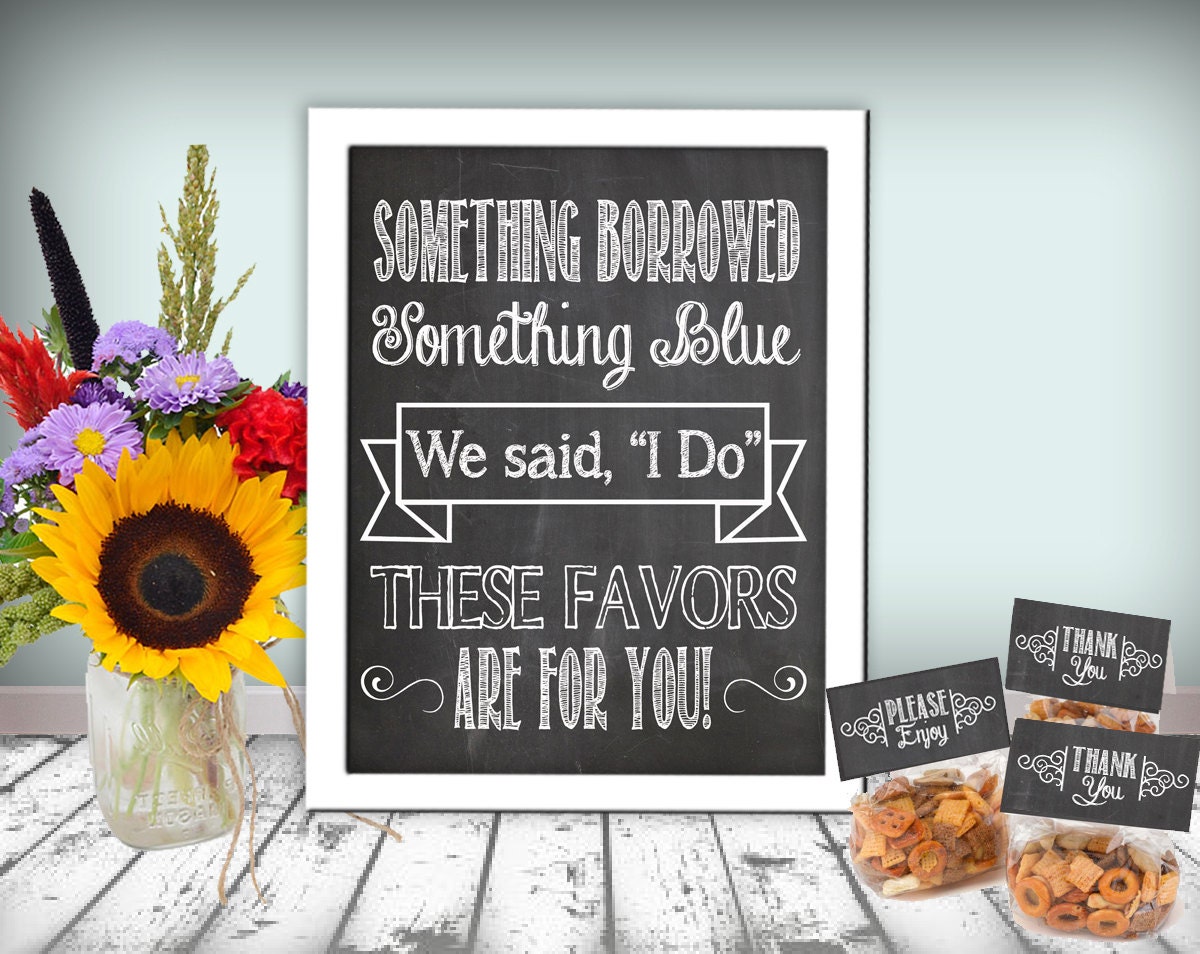 Wedding Favors Sign Chalkboard Printable 8x10 PDF Instant