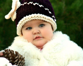 The Butterfly Hat Knitting Pattern - (Infant, Baby, Toddler)