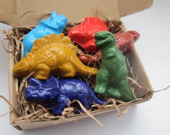 Dinosaur CRAYONS, Eco Friendly, Handmade Natural Soy Coloring Crayons, Dinosaurs, Gift for Kids, Dinosaurs, Kids Gift, Party Favor, Birthday