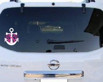 Anchor Monogram Car Decal Car Sticker Car Window Laptop Decal Notebook Decal