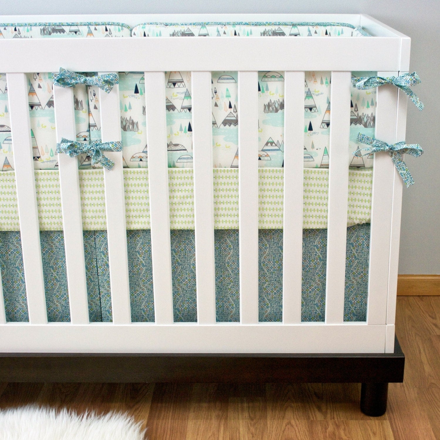 Teepee Crib Bedding Nursery Bedding Baby Crib Set Aqua - ðzoom teepee crib bedding nursery bedding baby crib set aqua - ðzoom