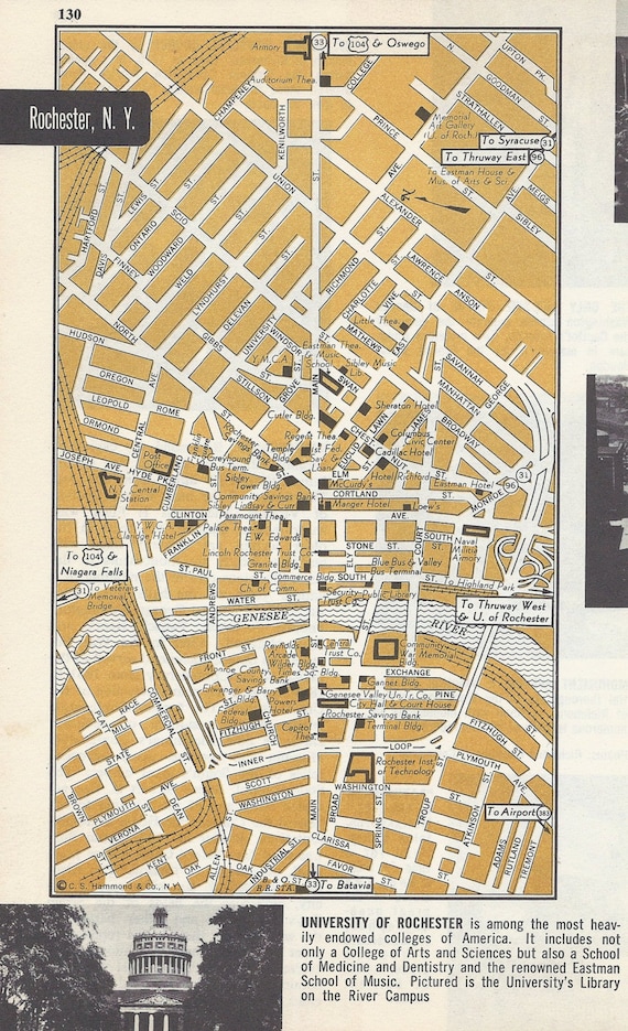 Street map Rochester New York