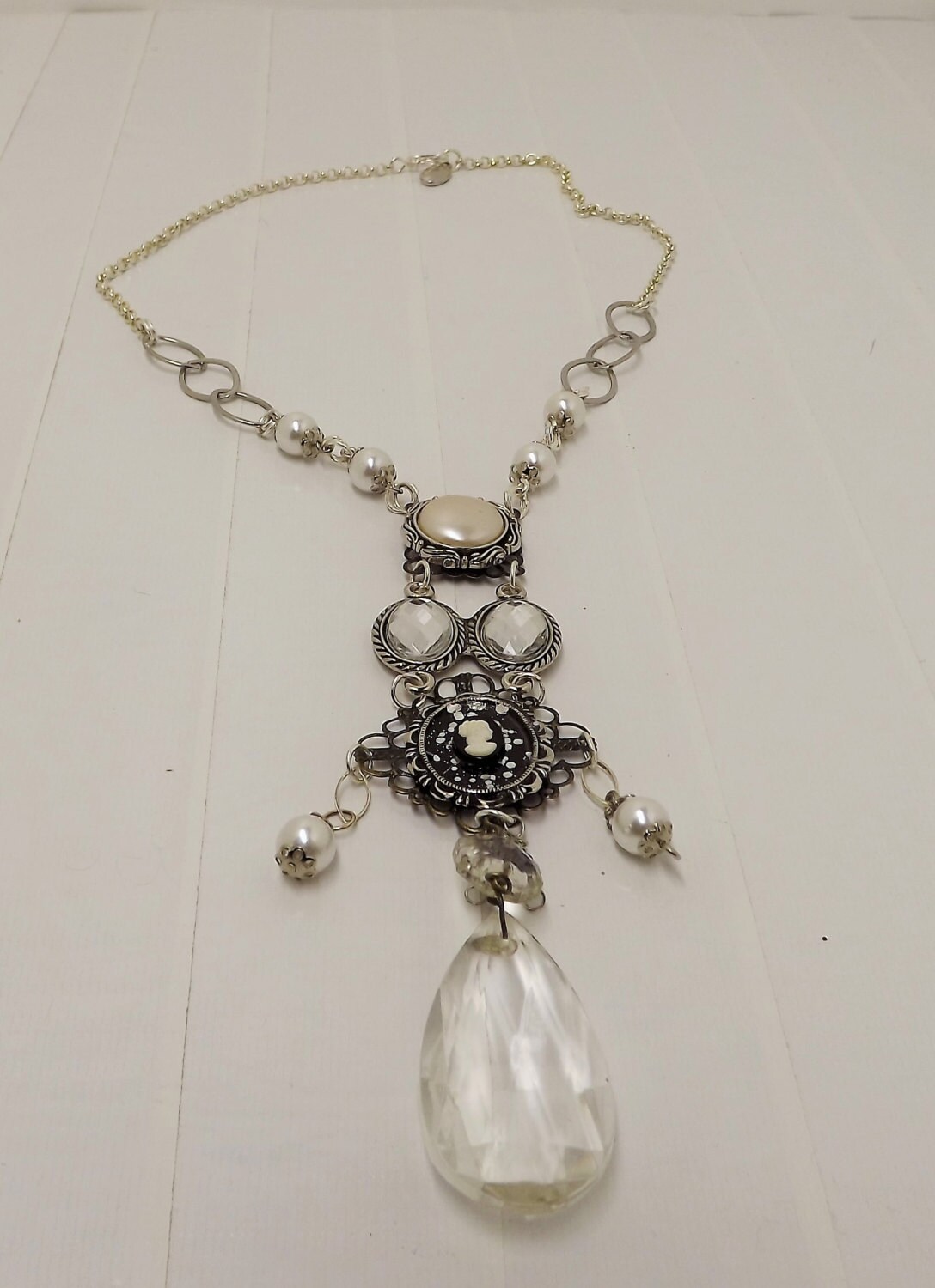 Vintage upcycled-repurposed-chandelier crystal-vintage by nrjewel7