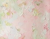 Beginning - Original Oil Painting in pale pinks, whites and fresh spring greens (24x30cm - app. 9.44x11.81 in)