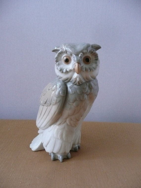 LARGE Lladro Zaphir Owl 712M Porcelain Figurine