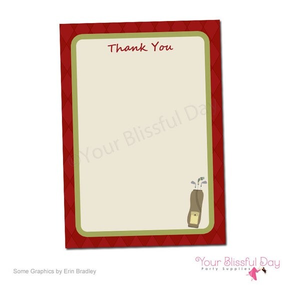 PRINTABLE Golf Party Thank You Cards #108 Il_570xn