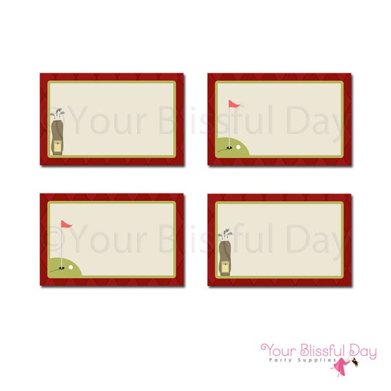 PRINTABLE Golf Party Label Tents #108 Il_570xn