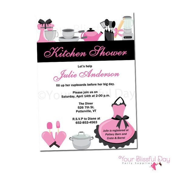 PRINTABLE Kitchen Bridal Shower Invitation #808 Il_570xn