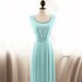 SALE Breakfast at Tiffany Great Gatsby Elven Seafoam Blue Pearl Alice in Wonderland Gown Roaring 20s Mint Green Jane Austen 1920s Long Dress