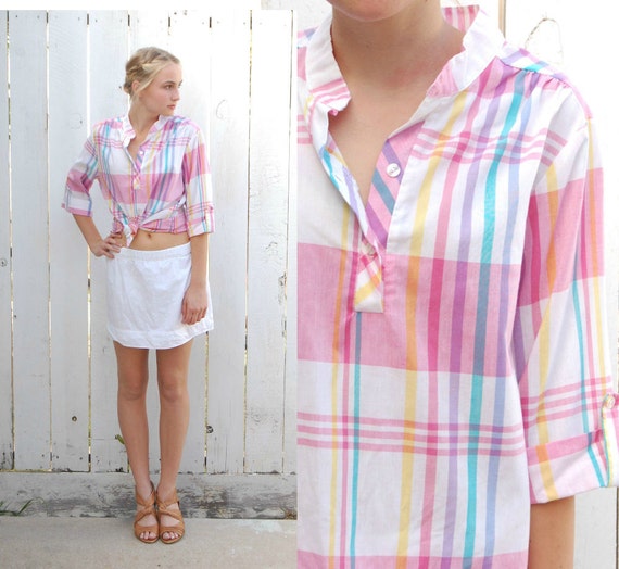 pastel button up shirts