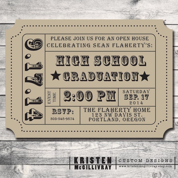 graduation party party invitation admission by