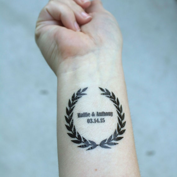 laurel wreath wedding temporary tattoos by kristenmcgillivray laurel wreath wedding temporary tattoos by kristenmcgillivray