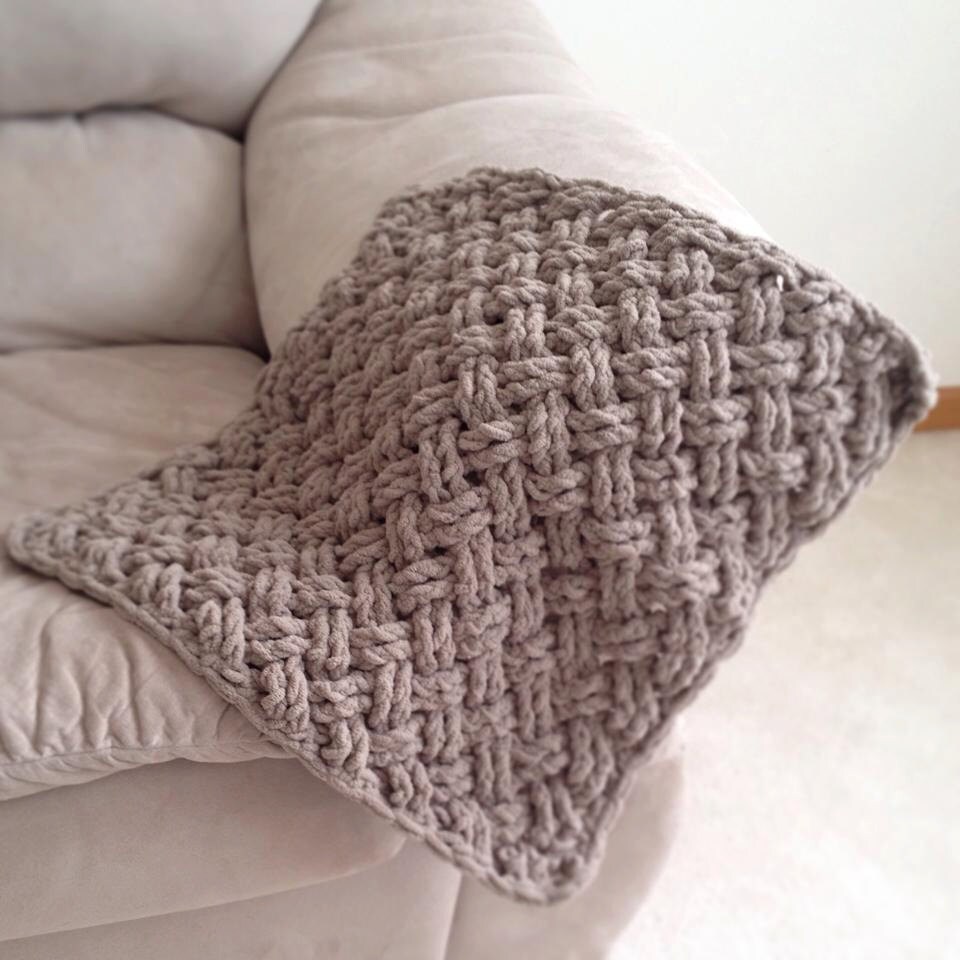 Crochet Pattern for Diagonal Weave Blanket Any Size