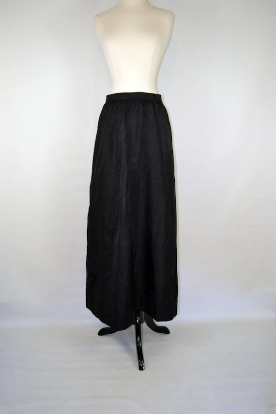 1970s Black Taffeta Maxi Skirt by The by KrisVintageClothing