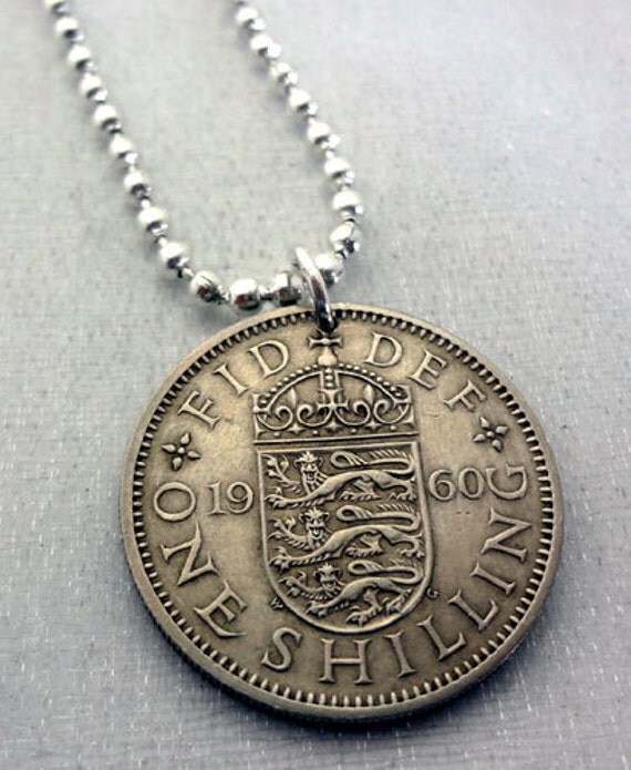 Coin Jewelry Vintage BRITISH SHILLING coin by FindsAndFarthings