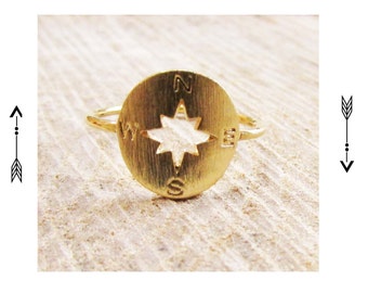 Original Compass Ring. Delicate Ring.