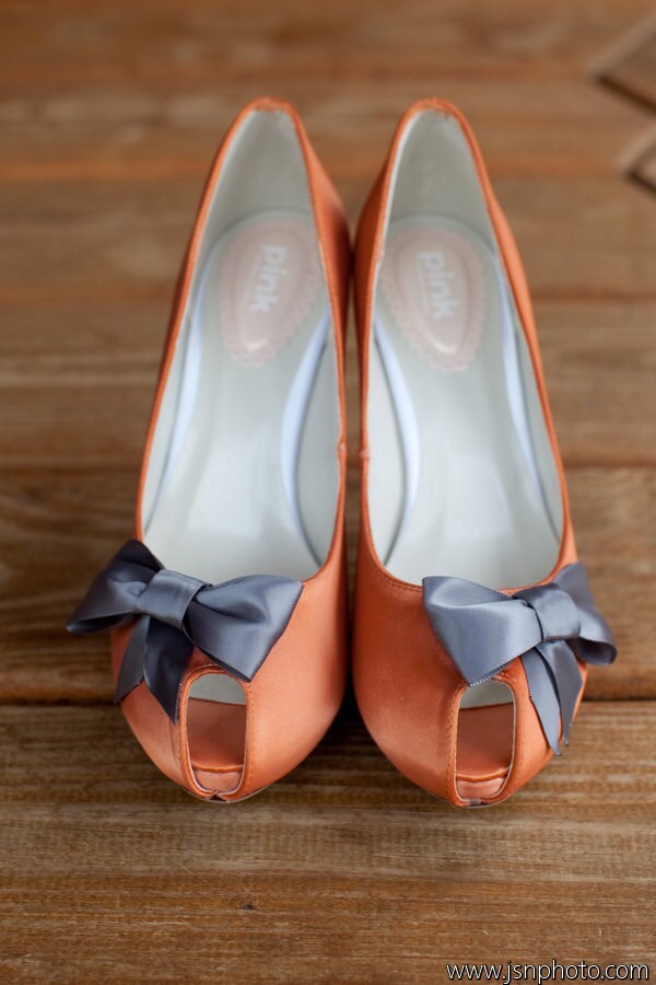 burnt orange heels wedding