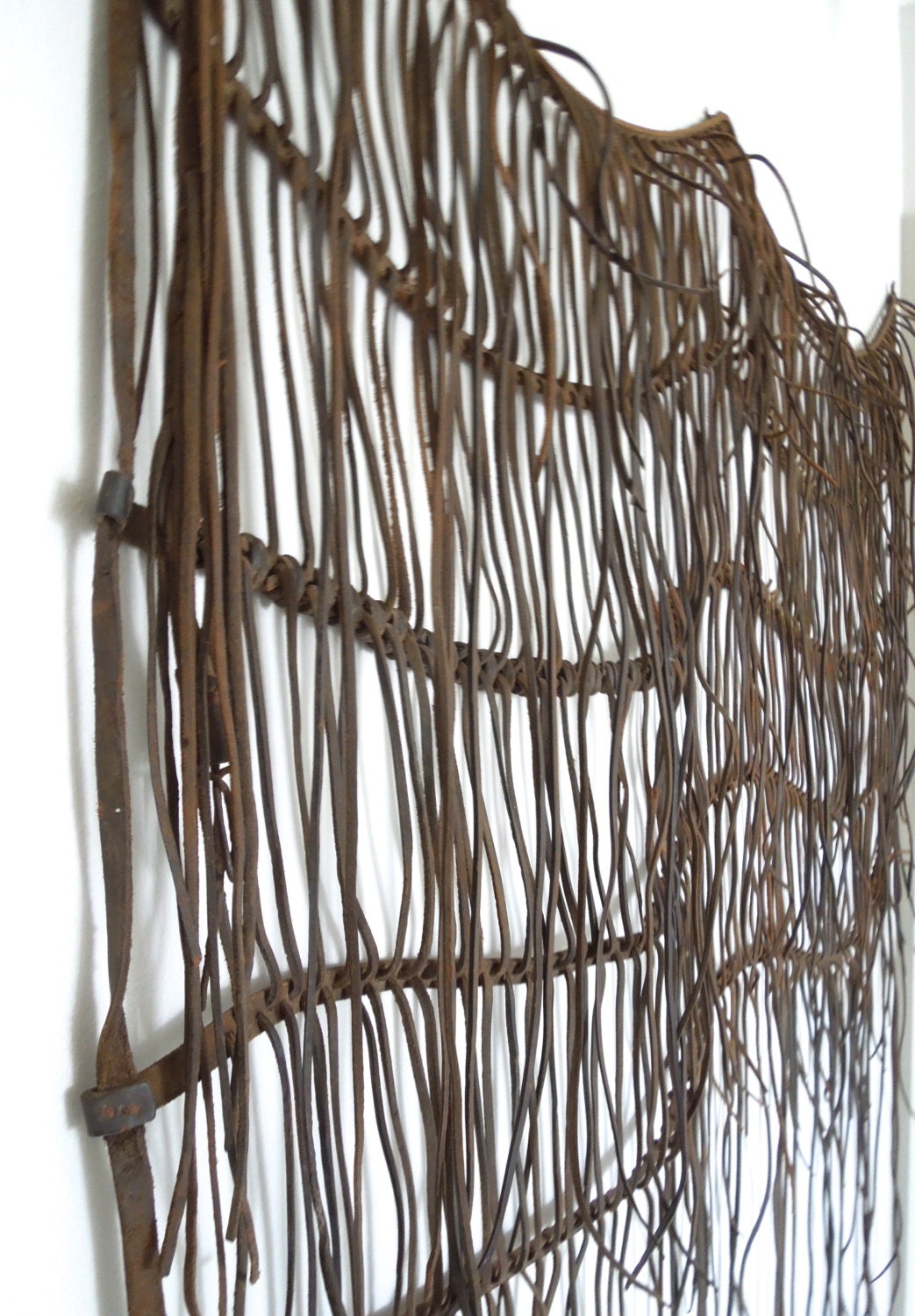 RESERVED Antique Horse TACK RARE Leather Fly Swish Blanket