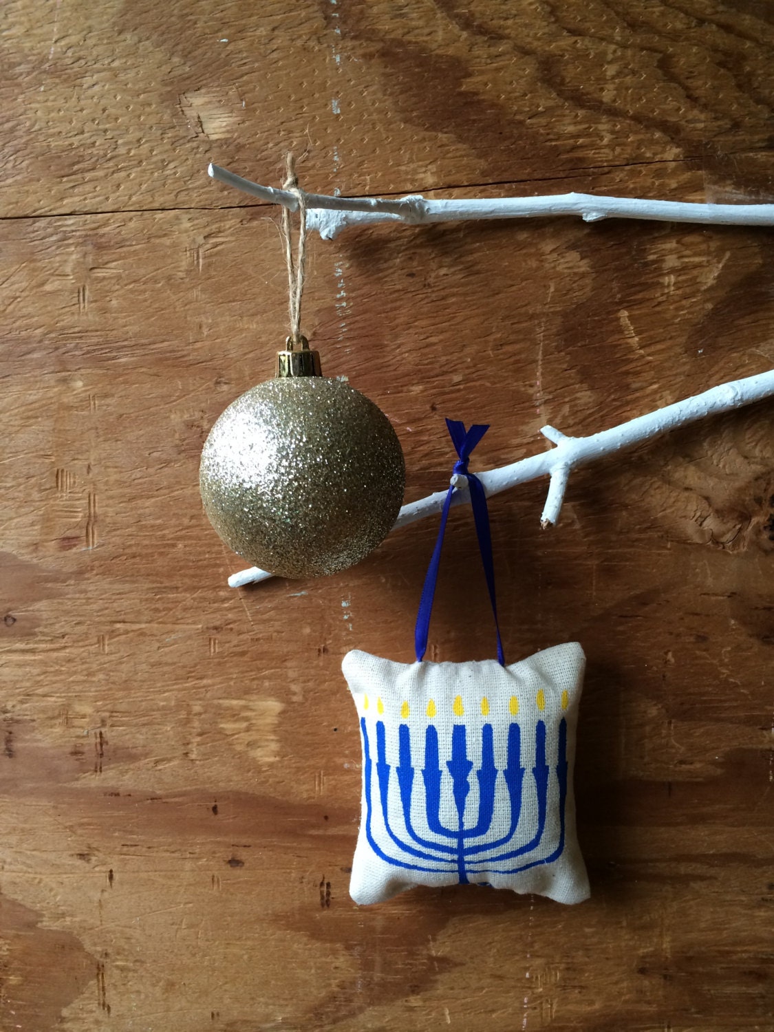 Menorah Hanukkah Pillow / holiday