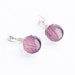 Real Petals Earrings - purple handmade resin jewelry - Clematis 'Ville de Lyon'