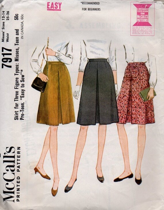 Items similar to McCall's Retro 60s Skirt Sewing Pattern Dart Fitted ...