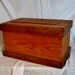 Antique Cedar Chest Wooded Artists Trunk with Two Removable Drawers 1890's Primitive Chest Keepsake Box Cedar Box Storage Chest