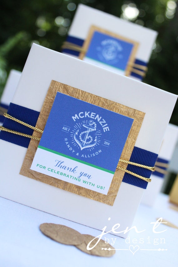 Custom Nautical Anchor Wedding Favor Tags