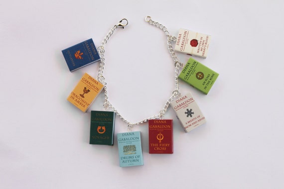 LittleLiterature Book miniature by charm Miniature cross Outlander Bracelet Series