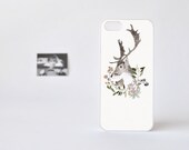 Deer iPhone 5 Case - iPhone 4/4s Case - Illustration iPhone 5s Case - Venison illustration iPhone Case - Floral iPhone Case - iPhone Case