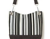 Black And White Handbag, Black And White Bag, Black And White Purse, Black White Handbag, Black White Bag, Black White Purse, Grommet Bag