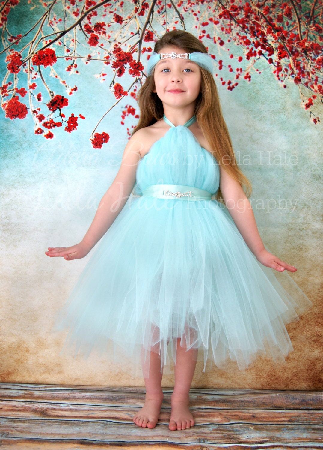 Aqua Green Dresses For Kids