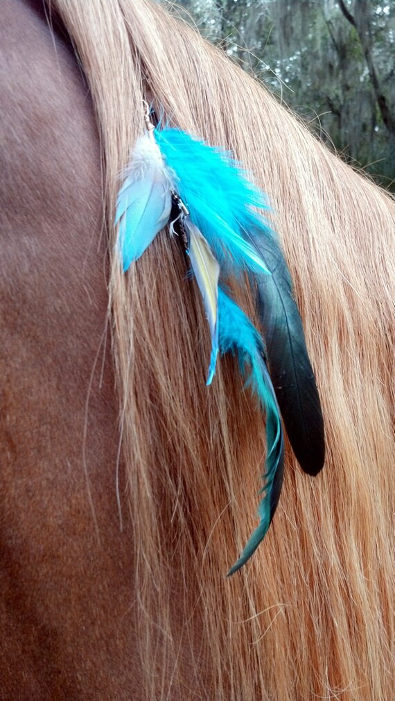 Feather Thunder Equine Mane Dangler Ornament for by MyBuddyBling