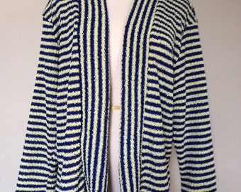 Great 1950s Open Striped Cardigan