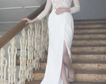 Short lace wedding dress etsy Short lace wedding dress etsy