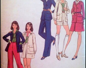Butterick 6957 Misses' Jacket, Skirt, Pants & Shorts Bust 31.5" UNCUT