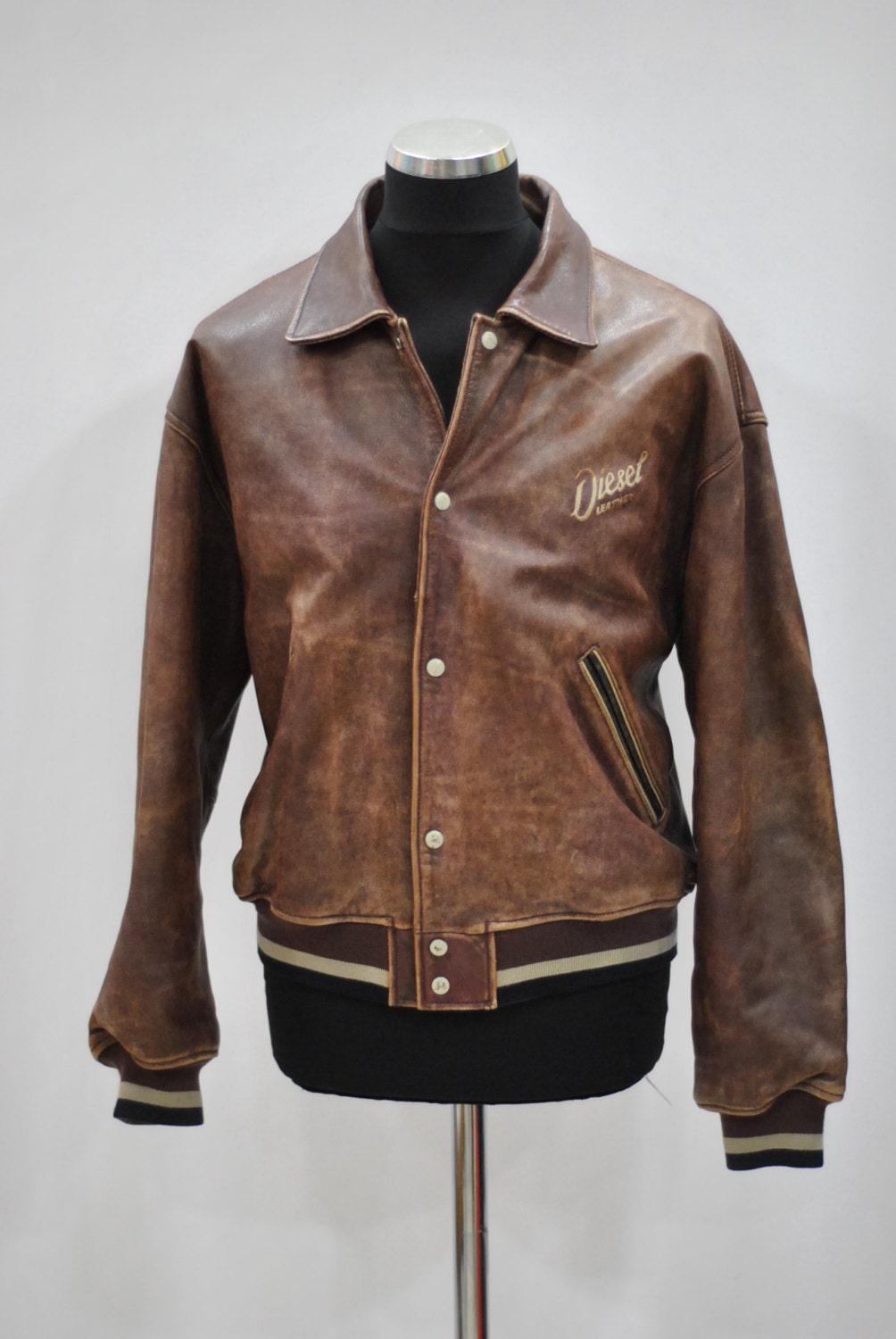 diesel bomber leather jacket