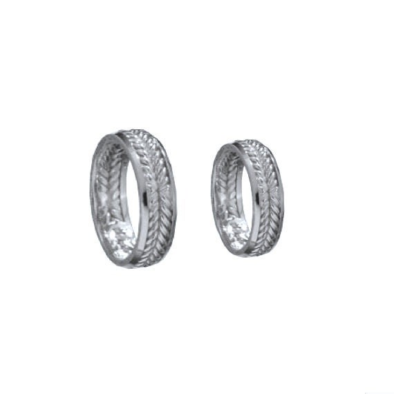 ... Set Nautical 14k Gold Hand Woven Bands Set Wedding Gold wedding band