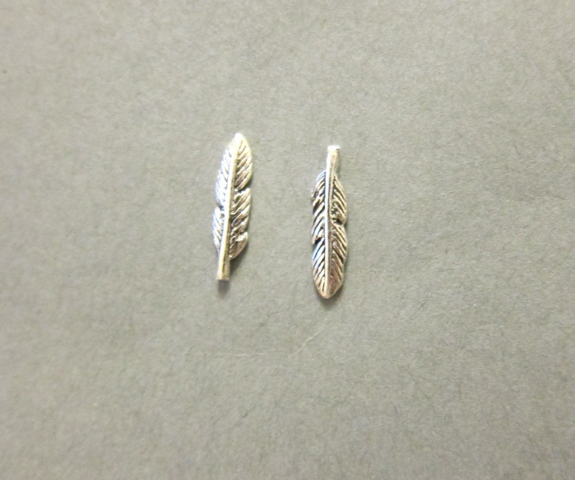 Sterling Silver Feather Stud Earrings Feather earrings
