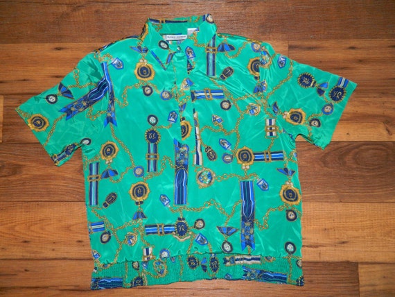 Items similar to Vintage Versace Style Blouse. on Etsy