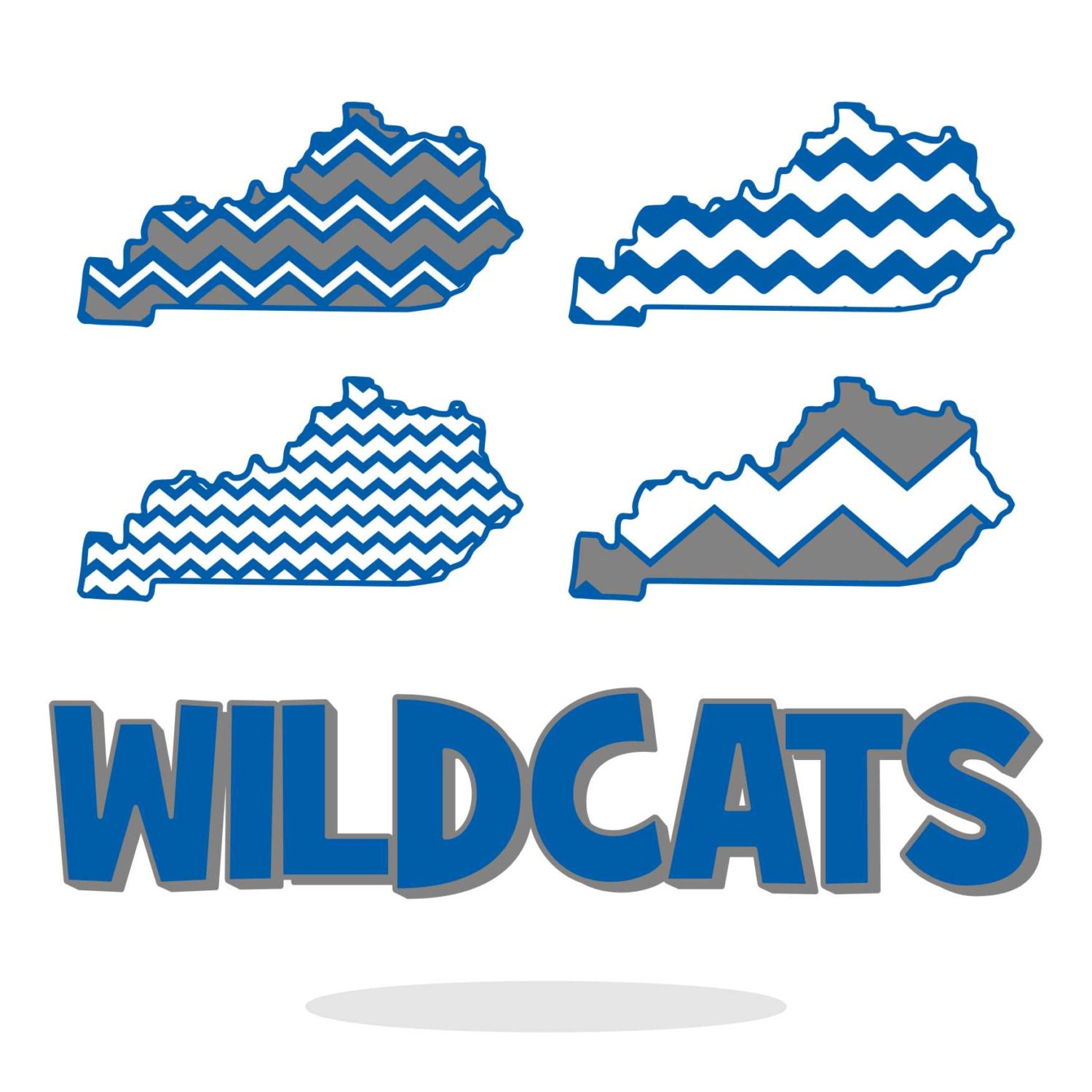 Download Kentucky Chevron Pattern Wildcats SVG DXF Vector Files by ...