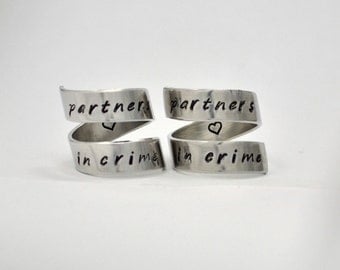 Best Friends Rings, Partners in crime ring set