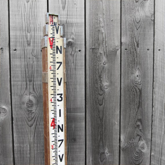 Antique Telescopic Surveyors Staff Measure by MagpiesVintageShop