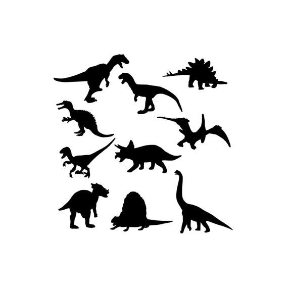 dinosaur clip art silhouettes - photo #34