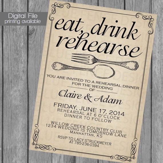 Printable Rehearsal Dinner Invitations Free 5