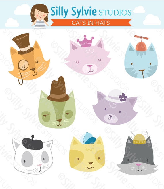 cat clip art etsy - photo #11